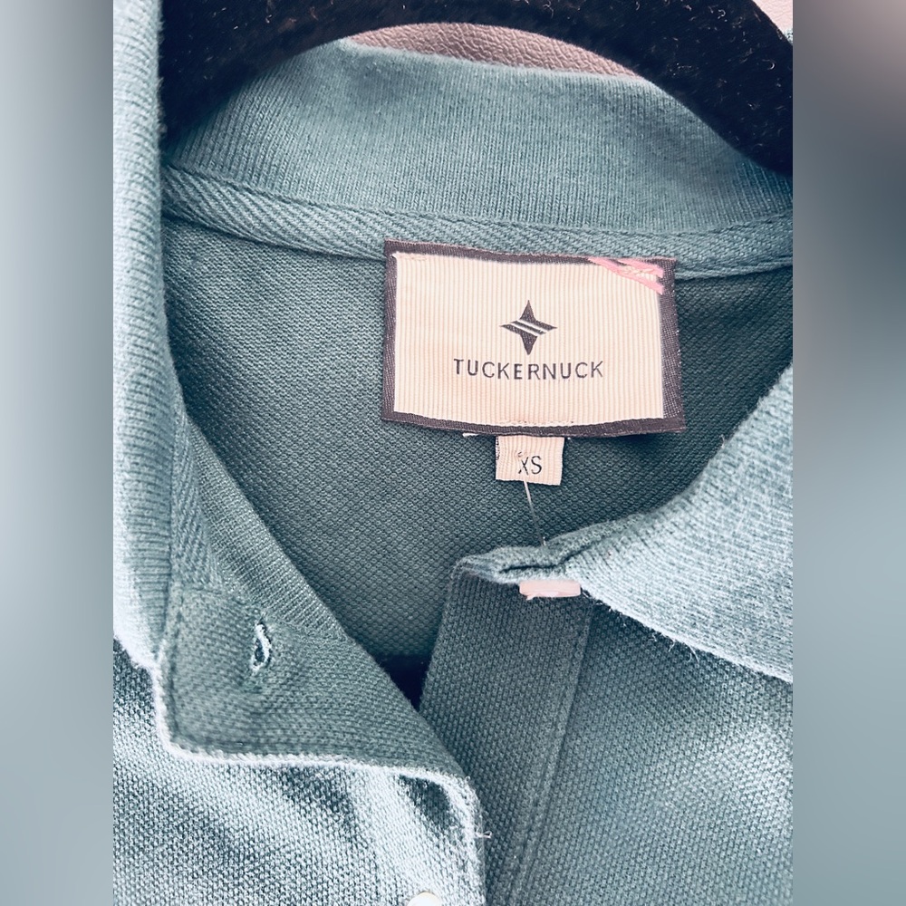 NWT Tuckernuck June Bug Long sleeve Polo Dress Dark Green - Picture 6 of 7